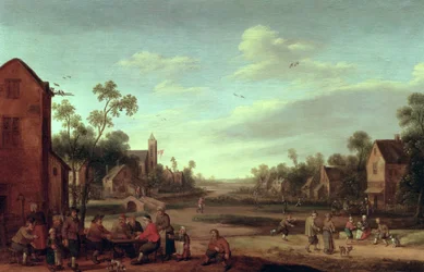 Paisaje fluvial boscoso, 1646
